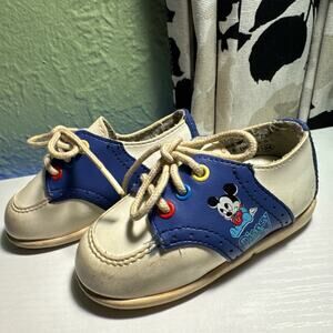 Vintage 80s The Walt Disney Company Babies Mickey Mouse Baby Shoes Size 3